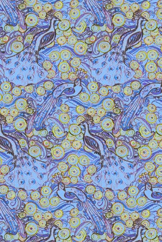 W.E.T. by Ines Schneider Dress Cosmic 22 / Pavone mode hamburg print sommerkleid Unique Prints Summer Dress Handdesignierte Prints Print