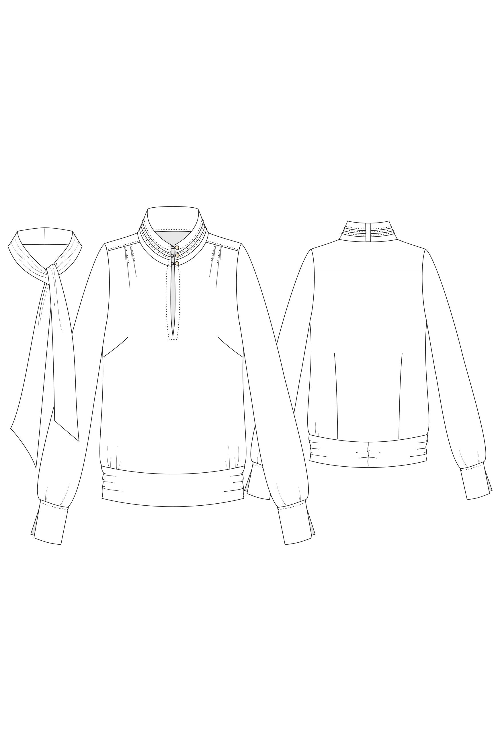 Blouse Beluga // incl.TieScarf