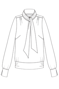 Blouse Beluga // incl.TieScarf