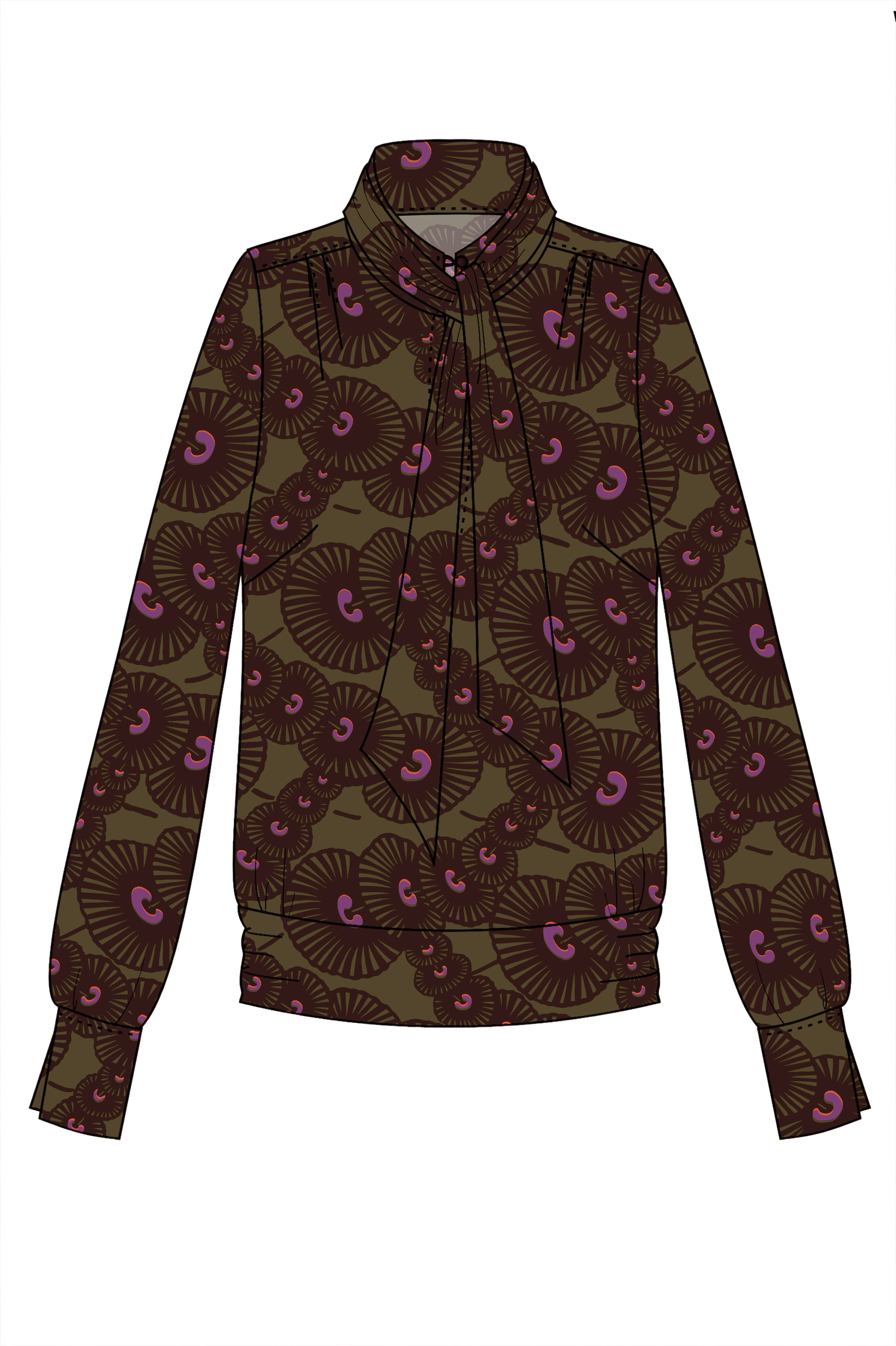 Blouse Beluga // incl.TieScarf