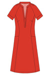 W.E.T. by Ines Schneider Dress Lava 881C / S Cassandra / Plain Uni mode hamburg print sommerkleid Unique Prints Summer Dress Handdesignierte Prints Print