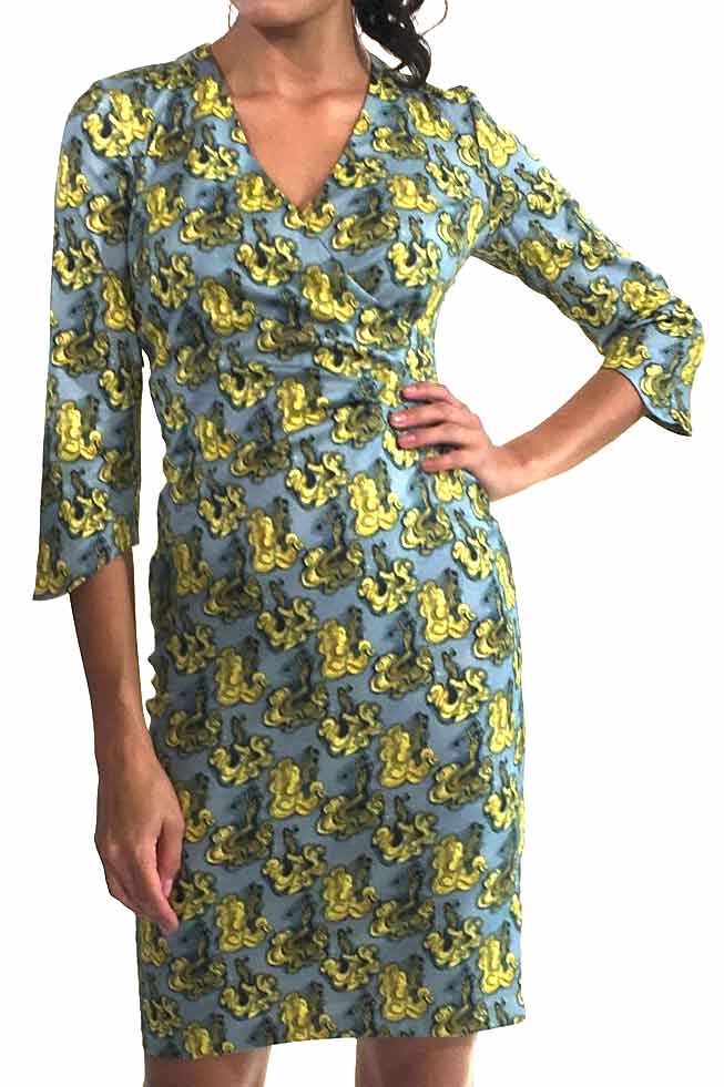 W.E.T. by Ines Schneider Dress S / F8587.7 Charlize, Flamenco 7 mode hamburg print sommerkleid Unique Prints Summer Dress Handdesignierte Prints Print