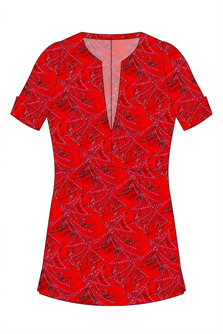 W.E.T. by Ines Schneider Shirt A5122.8 / S Shirt Cosma 22 / Artist mode hamburg print sommerkleid Unique Prints Summer Dress Handdesignierte Prints Print