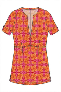 W.E.T. by Ines Schneider Shirt Shirt Cosma 23 / Elfies mode hamburg print sommerkleid Unique Prints Summer Dress Handdesignierte Prints Print