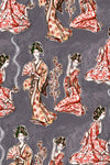 W.E.T. by Ines Schneider Dress Elanor 21 / Geisha mode hamburg print sommerkleid Unique Prints Summer Dress Handdesignierte Prints Print