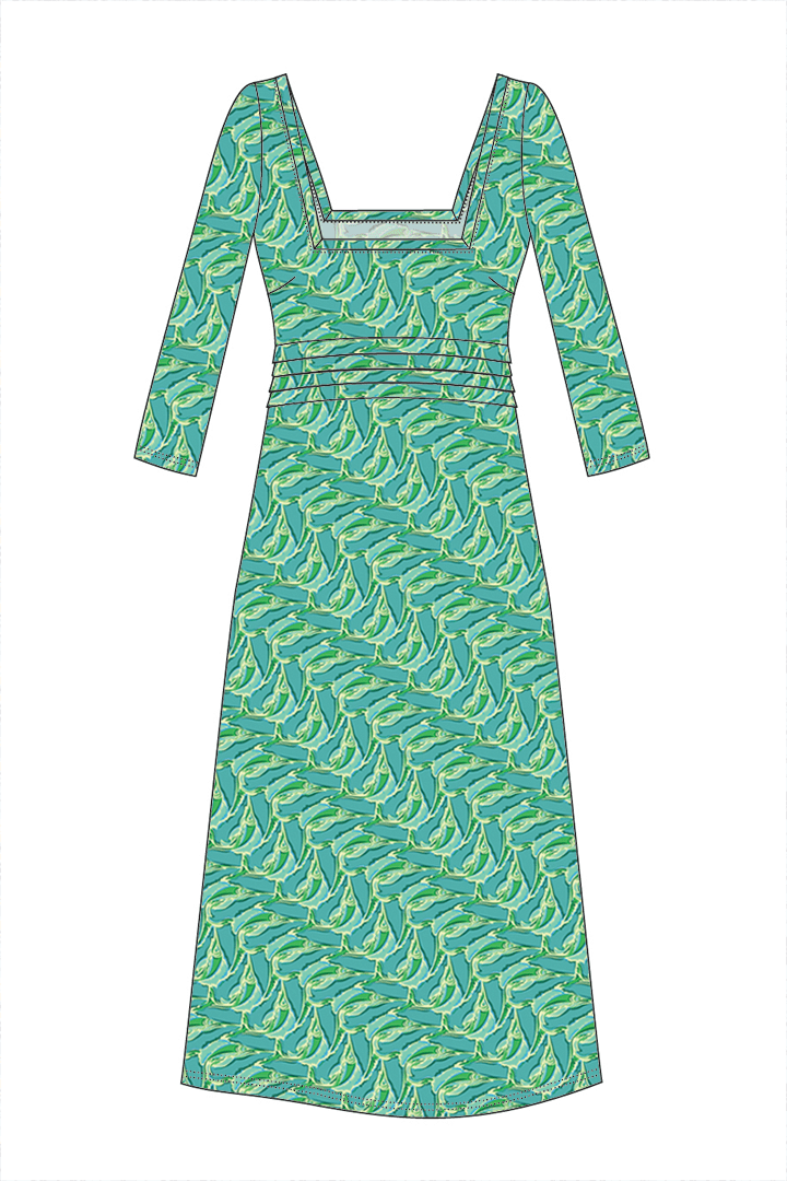 W.E.T. by Ines Schneider Dress M1475.5 / S Mable I / Marlin mode hamburg print sommerkleid Unique Prints Summer Dress Handdesignierte Prints Print