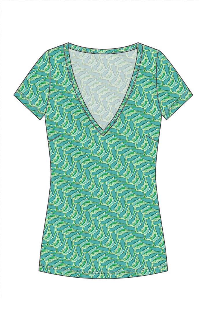 W.E.T. by Ines Schneider Shirt M1475.5 / S Shirt Osaka / Marlin mode hamburg print sommerkleid Unique Prints Summer Dress Handdesignierte Prints Print
