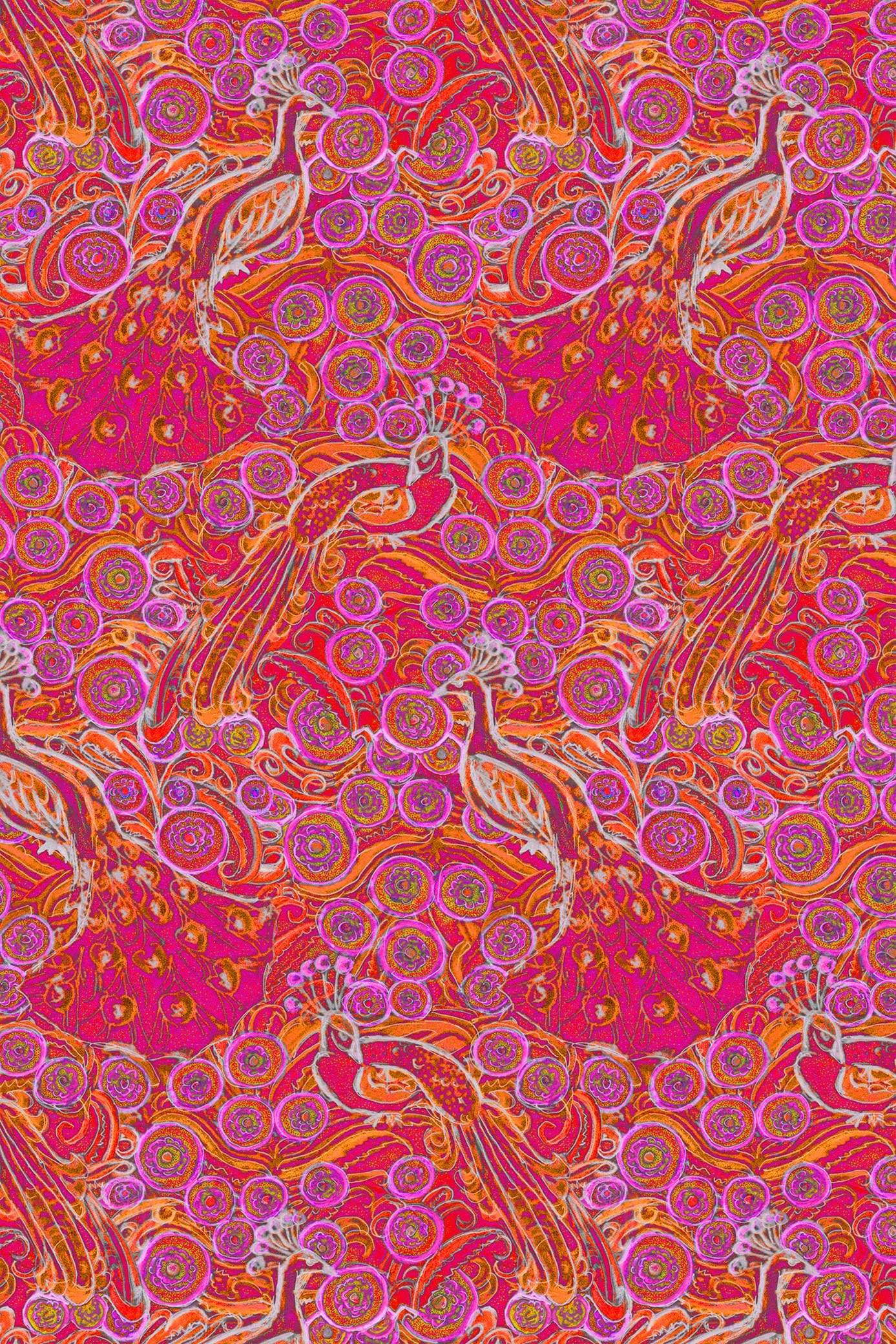 W.E.T. by Ines Schneider Dress Fiora / Pavone mode hamburg print sommerkleid Unique Prints Summer Dress Handdesignierte Prints Print