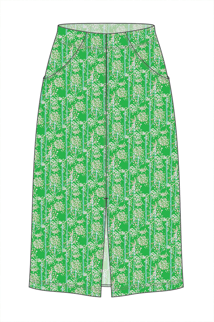 W.E.T. by Ines Schneider Skirt Skirt Riviera 23 / BlossomTree mode hamburg print sommerkleid Unique Prints Summer Dress Handdesignierte Prints Print