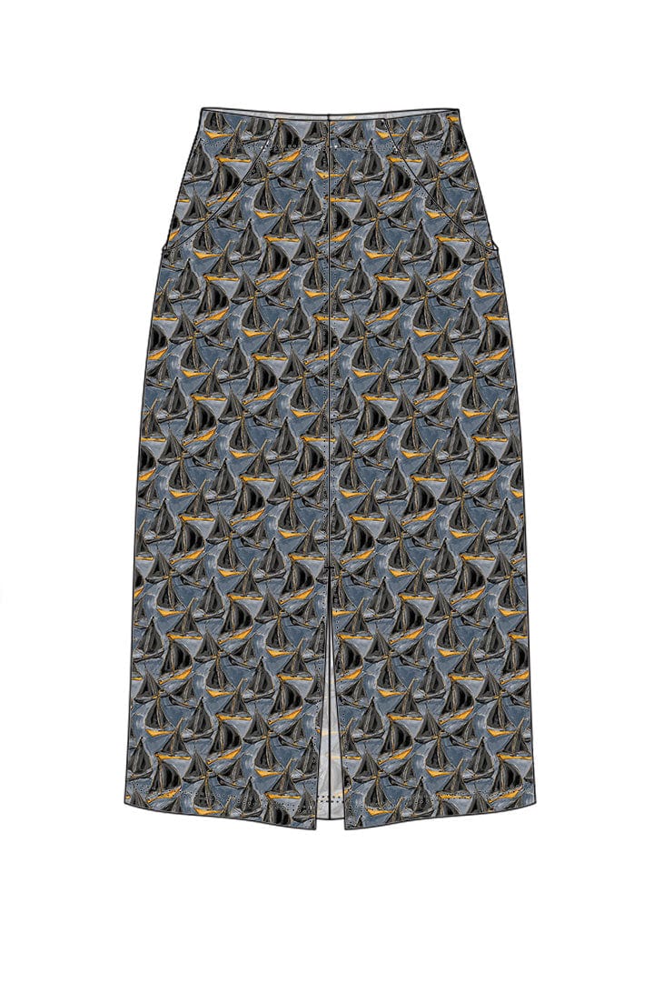 W.E.T. by Ines Schneider Skirt V9956.2 / S Skirt Riviera / Vela mode hamburg print sommerkleid Unique Prints Summer Dress Handdesignierte Prints Print
