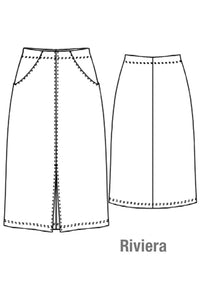 W.E.T. by Ines Schneider Skirt Riviera mode hamburg print sommerkleid Unique Prints Summer Dress Handdesignierte Prints Print