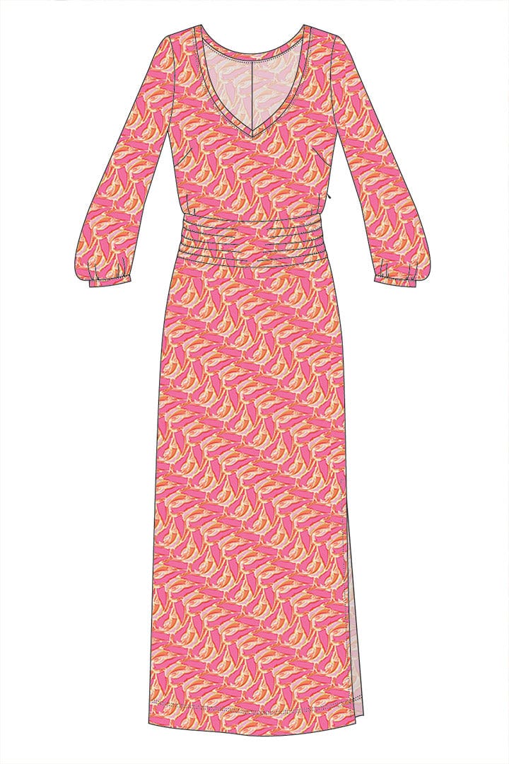 W.E.T. by Ines Schneider Dress M1475.2 / S Maxi Dress Tivoli / Marlin mode hamburg print sommerkleid Unique Prints Summer Dress Handdesignierte Prints Print
