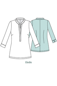 W.E.T. by Ines Schneider Blouse Elodie /373C mode hamburg print sommerkleid Unique Prints Summer Dress Handdesignierte Prints Print